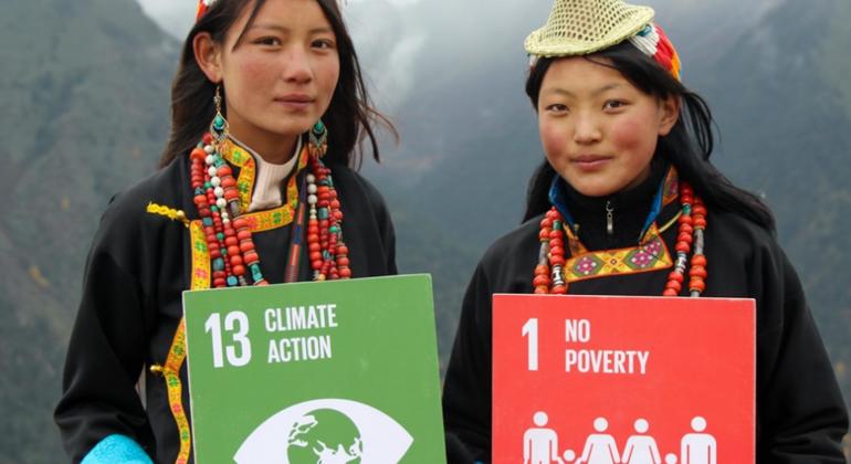 . Mujeres jóvenes de las tierras altas de Bután